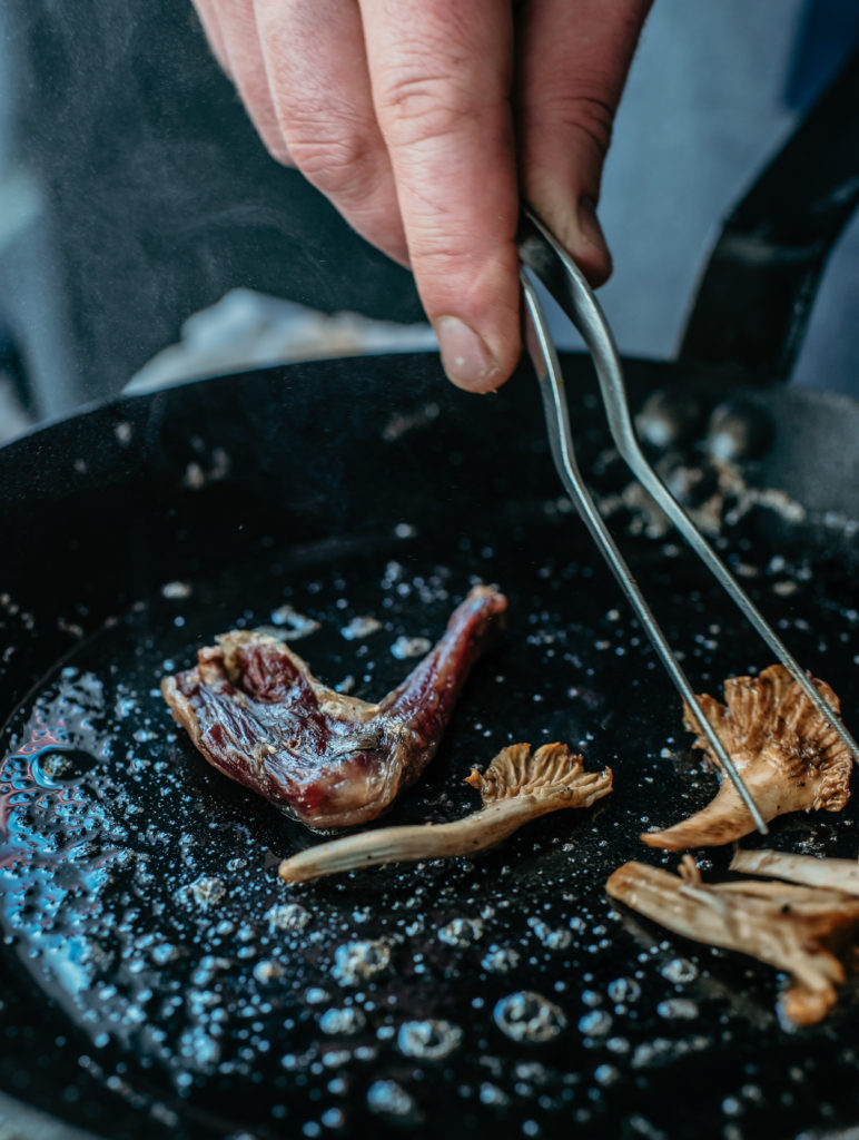Squab dish in pan